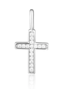 JVD Silberanhänger Kreuz mit Zirkonen SVLP1099XH2BI00