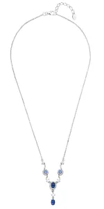 JVD Silberne Halskette mit Tansanit und Zirkonen SVLN0670SH8M100
