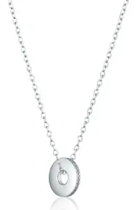 JVD Silberne Halskette mit Zirkonen Kreis SVLN0709S75BI45