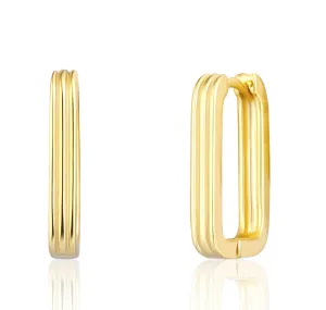 JVD Stilvolle ovale vergoldete Ohrringe SVLE1894X75GO00