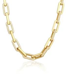 JVD Unverzichtbare vergoldete Halskette mit Zirkonen SVLN0584SJ4GO45