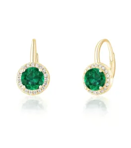 JVD Vergoldete Ohrringe mit grünen Zirkonen SVLE0986XH2GZ00