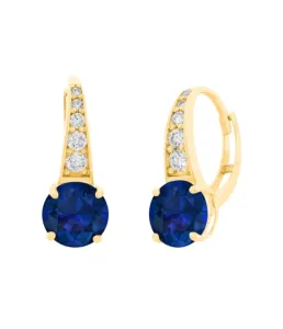 JVD Vergoldete Ohrringe mit klaren und blauen Zirkonen SVLE0974XH2GM00