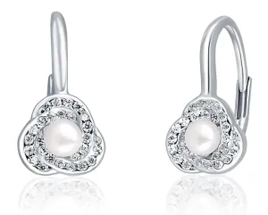 JwL Luxury Pearls Atemberaubende silberne Ohrringe mit Perlen und Zirkonen JL0642