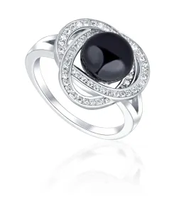 JwL Luxury Pearls Bezaubernder Ring mit schwarzer Perle und Zirkonen JL0760 52 mm