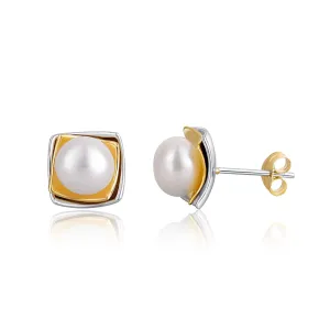 JwL Luxury Pearls Bicolor Silber Ohrringe mit echter Perle JL0622