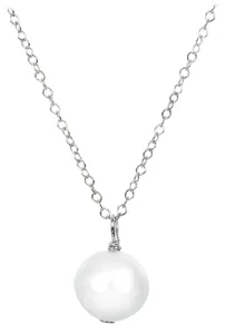 JwL Luxury Pearls Echte weiße Perle an einer Silberkette JL0087 (Halskette, Anhänger)