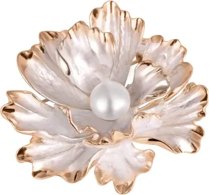 JwL Luxury Pearls Einzigartige 2in1 Blumenbrosche mit echter Perle JL0573
