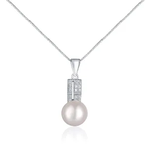 JwL Luxury Pearls Elegante Halskette mit echten Perlen und Zirkonen JL0645 (Kette, Anhänger)