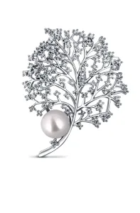 JwL Luxury Pearls Elegante Perlenbrosche mit Zirkonen JL0791