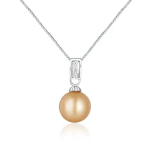 JwL Luxury Pearls Elegante Silberkette mit goldener Perle des Südpazifiks JL0734 (Halskette, Anhänger)