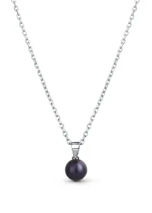 JwL Luxury Pearls Feine Silberkette mit echter schwarzer Perle JL0836 (Halskette, Anhänger)