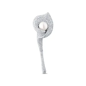 JwL Luxury Pearls Glitzernde Brosche 2in1 Blume Calla JL0816