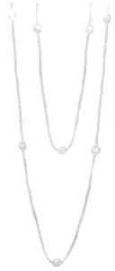 JwL Luxury Pearls Lange Halskette aus weißen echten Perlen JL0427