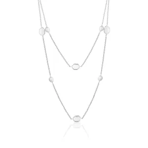 JwL Luxury Pearls Lange Perlenkette mit Hexagon mit Kristallen JL0600