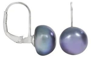 JwL Luxury Pearls Ohrringe mit echter metallisch blauer Perle JL0057