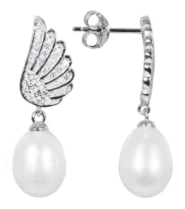 JwL Luxury Pearls Perlenohrringe mit weißer echter Perle und Zirkonen JL0534