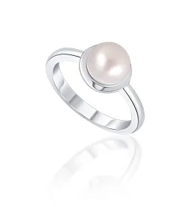 JwL Luxury Pearls Sanfter Silberring mit echter weißer Perle JL0677 52 mm