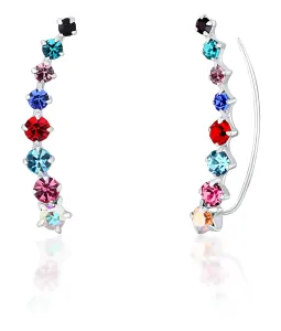 JwL Luxury Pearls Schicke Längsohrringe mit farbigen Kristallen JL0742