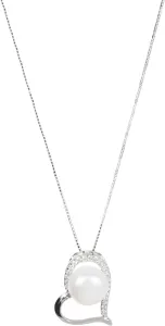 JwL Luxury Pearls Silberne Herzkette mit echter Perle JL0461 (Kette, Anhänger)