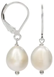 JwL Luxury Pearls Charmante Silberohrringe mit echter weißer Perle JL0148
