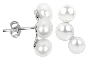 JwL Luxury Pearls Silberohrringe mit drei echten Perlen JL0283