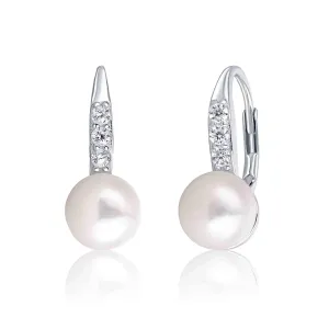 JwL Luxury Pearls Silber Ohrringe mit Perle und Zirkonen JL0601