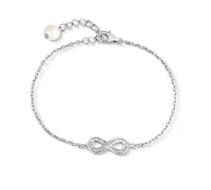 JwL Luxury Pearls Silbernes Infinity-Armband mit echter Perle JL0848