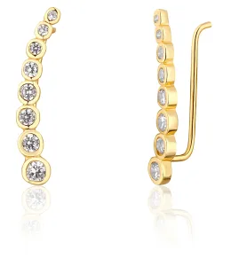 JwL Luxury Pearls Vergoldete Längsohrringe mit glitzernden Kristallen JL0743