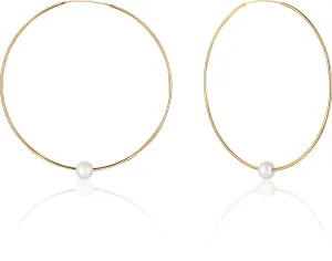 JwL Luxury Pearls Vergoldete Ohrringe mit echten weißen Perlen JL0639