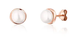 JwL Luxury Pearls Vergoldete Ohrringe mit Flussperle JL0736