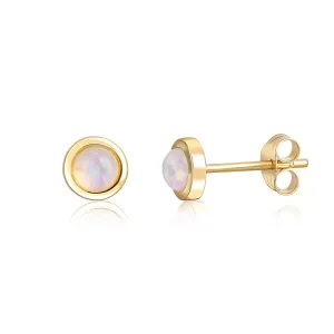 JwL Luxury Pearls Vergoldete Silber Ohrringe mit Opal JL0615