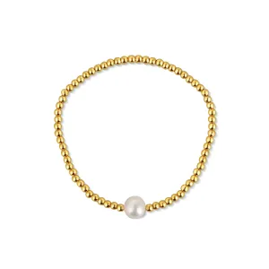 JwL Luxury Pearls Vergoldetes Perlenarmband mit echter Süßwasserperle JL0714