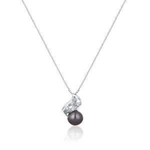 JwL Luxury Pearls Zarte Halskette mit echter Perle und Zirkonen JL0750 (Halskette, Anhänger)