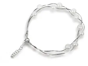 JwL Luxury Pearls Zartes Armband aus echten weißen Perlen JL0174