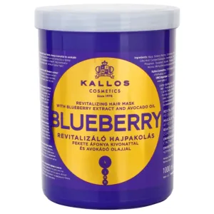 Kallos Blueberry Revitalizing Hair Mask pflegende Haarmaske für trockenes und geschädigtes Haar 1000 ml