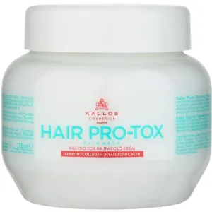 Kallos Hair Pro-Tox Maske für schwaches und beschädigtes Haar mit Koskosnussöl, Hyaluronsäure und Kollagen 275 ml