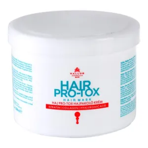 Kallos Hair Pro-Tox Maske für schwaches und beschädigtes Haar mit Koskosnussöl, Hyaluronsäure und Kollagen 500 ml