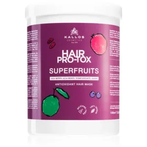 Kallos Hair Pro-Tox Superfruits Regenerierende Maske für strapaziertes Haar ohne Glanz 1000 ml
