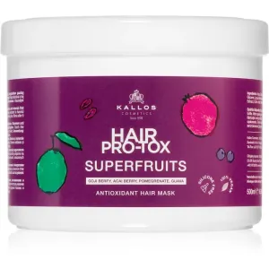 Kallos Hair Pro-Tox Superfruits Regenerierende Maske für strapaziertes Haar ohne Glanz 500 ml