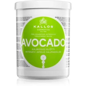Kallos Avocado Pre-Shampoo Intensive Treatment Mask Feuchtigkeitspflege vor der Haarwäsche für geschädigtes Haar 1000 ml