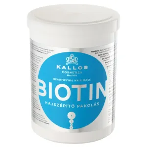 Kallos Biotin Beautifying Hair Mask kräftigende Maske für schwaches Haar 1000 ml