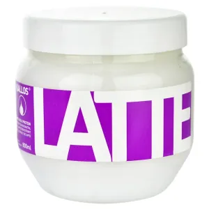Kallos Latte Hair Mask kräftigende Maske für gefärbtes, chemisch behandeltes und aufgehelltes Haar 800 ml