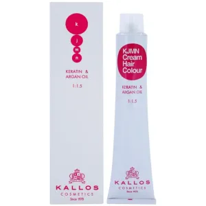 Kallos KJMN Cream Hair Colour Keratin & Argan Oil Haarfarbe mit Keratin und Arganöl Farbton 5.20 Light Violet Brown  100 ml