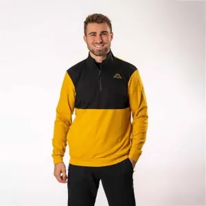 Kappa LOGO EGAPI 1/2 ZIP Herren Sweatshirt, gelb, größe XL