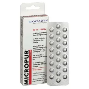 Micropur MC 1T Katadyn-Tabletten dienen zur Wasserdesinfektion auf der Basis von Silberionen. Die Silberionen werden zur Konservierung verwendet und s
