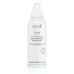 Keune Care Silver Savior Foam Treatment Schaumconditioner für platinblondes und graues Haar 200 ml