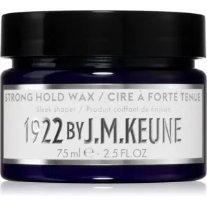 Keune 1922 Strong Hold Wax Haarwachs für starke Fixierung für höheren Glanz 75 ml