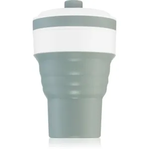 KidPro Collapsible Mug Tasse mit Strohhalm Grey 350 ml