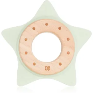 Kikkaboo Silicone and Wood Teether Star Beißring Mint 1 St